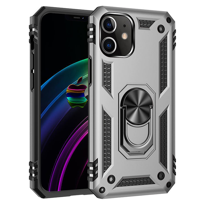 iPhone 12 mini (5.4") Extreme Protection Military Armor Dual Layer Protective Case with 360 Degree Magnetic Metal Ring