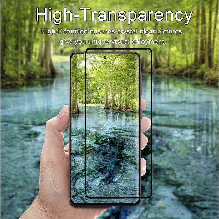 [2 piece set] Screen Protector for Samsung Galaxy S21 Clear Tempered Glass Full Screen Protector