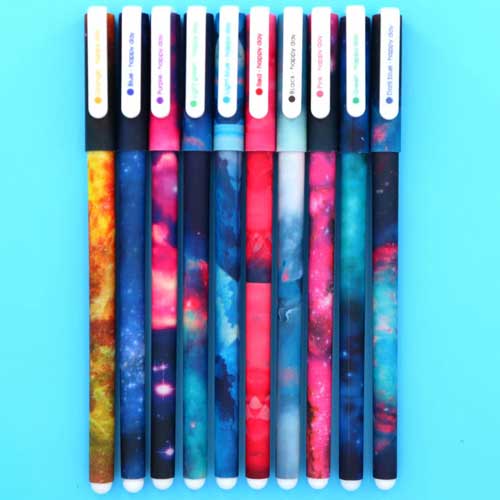 10 Pcs/Set Color Pen Flower Animal Starry Star Sweet Flora Colored Gel Pen 0.5mm Cute pens for school Kawaii Korean Stationery