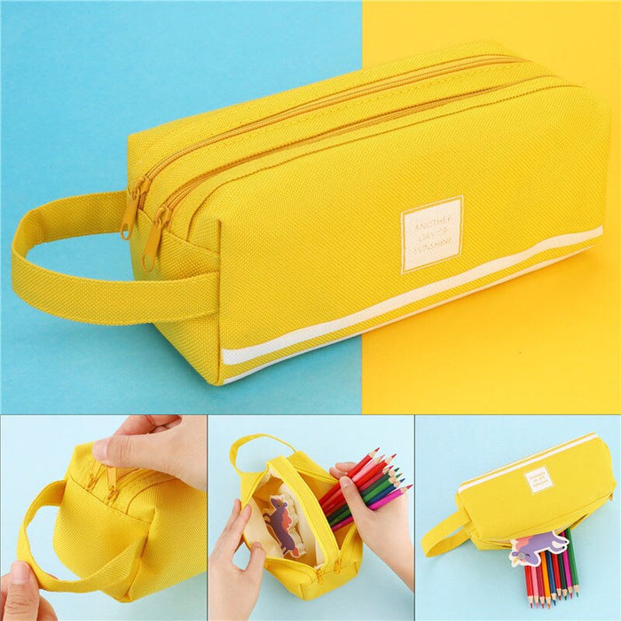 Colorful Large Capacity Pencil Cases Bags Creative Korea Fabric Pen Box Pouch Case School Office Stationery Supplies 05089