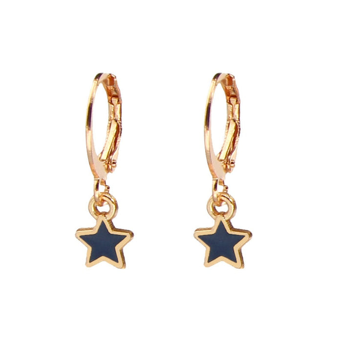 Fashion Star Drop Earring for Women Korean Cute Eight Colors Statement Earrings Jewelry Party Friendship Gift