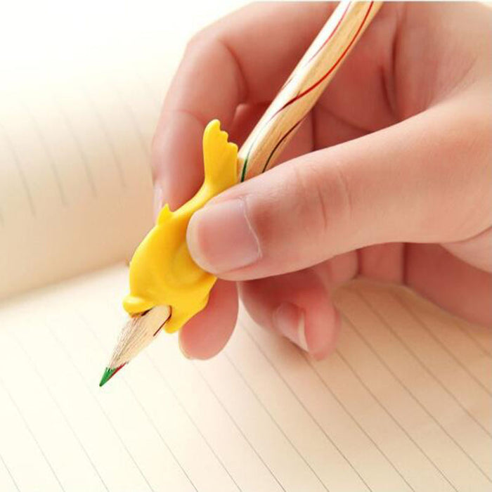 10pc A Lot Of Dolphin Fish Writing Posture Correction Device To Hold A Pen Correction Silicone Stationery Child Student