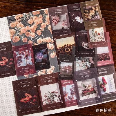 40pcs/pack Creative Journal Decorative Sticker Label Diary Stationery Japanese Deco Photograph Album Sticker Flakes Scrapbooking