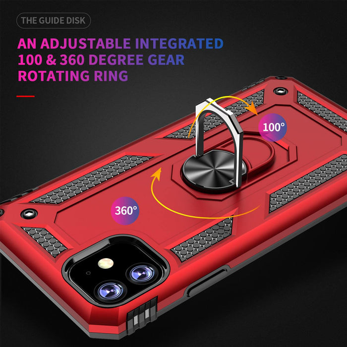 iPhone XIR Heavy Duty Case with Magnetic Metal Ring - Gorilla Gadgets